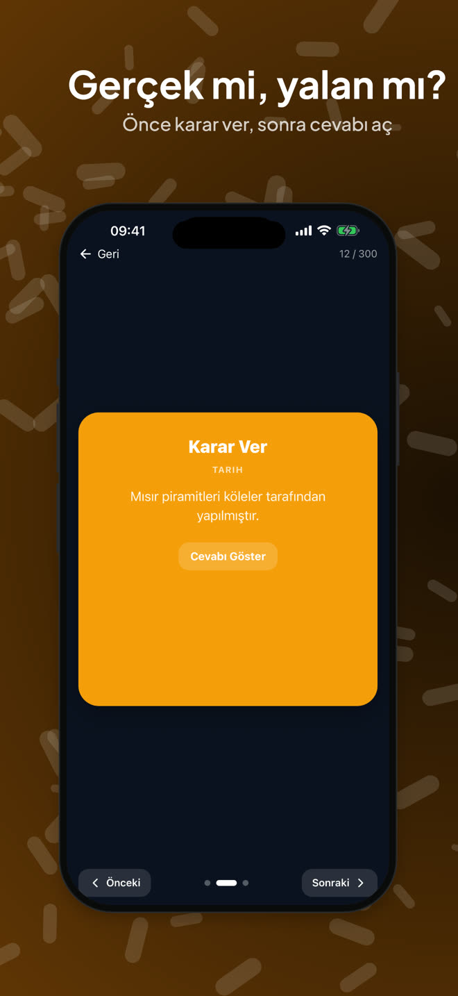 Gerçek mi Uydurma mı kartı